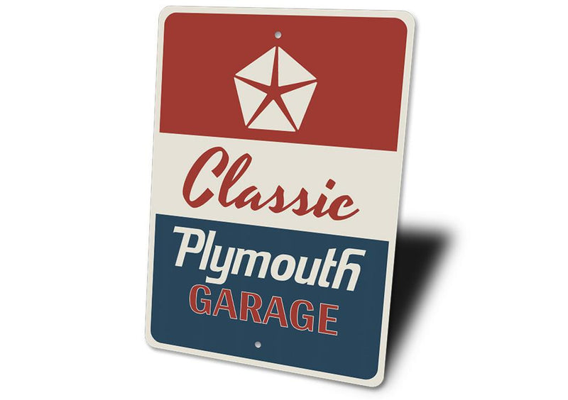 Classic Plymouth Garage Sign