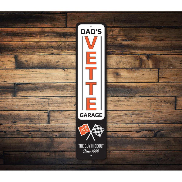 Dads Vette Garage Sign