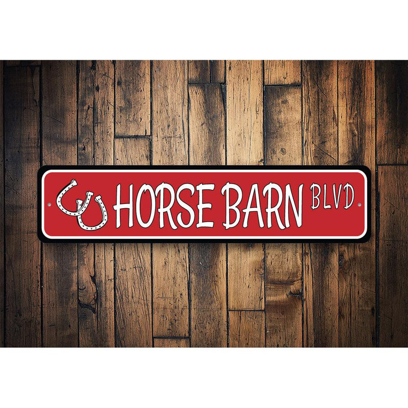 Horse Barn Blvd Street Sign