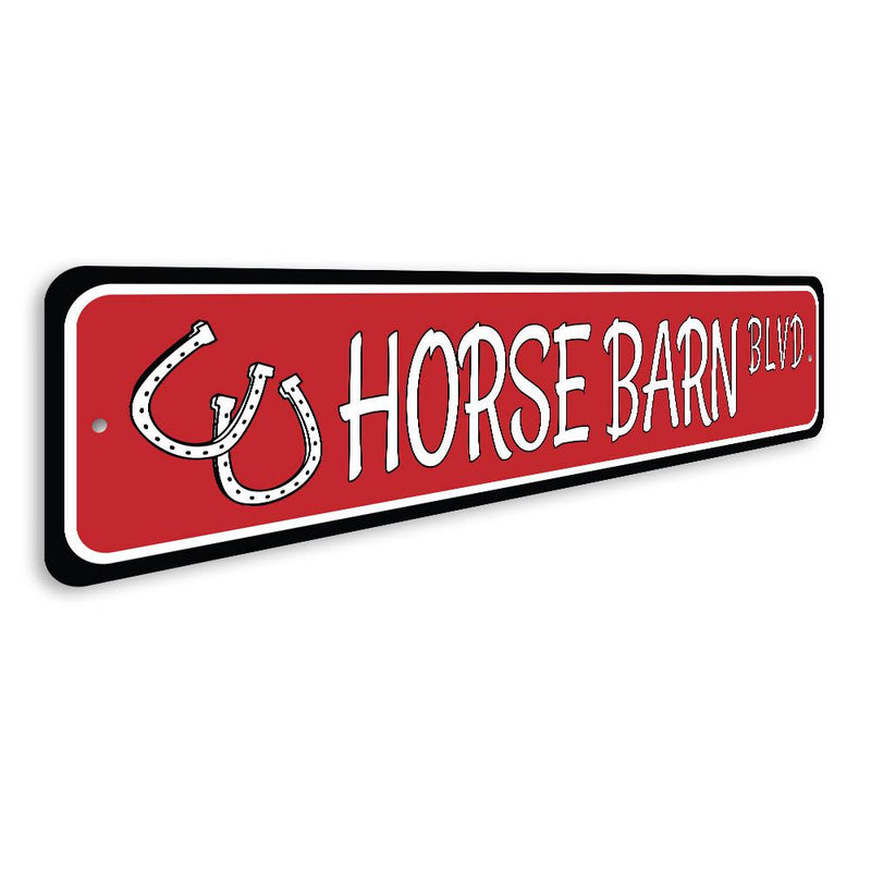 Horse Barn Blvd Street Sign