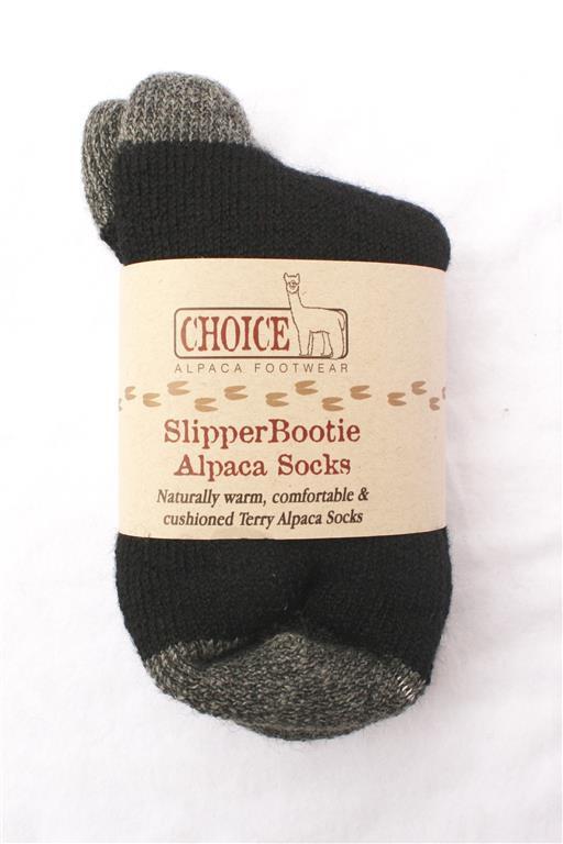 "SlipperBootie" Alpaca Sock