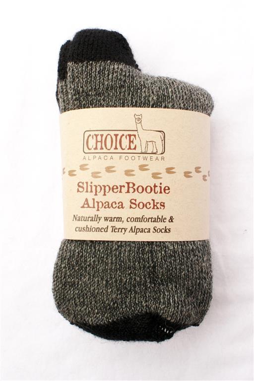 "SlipperBootie" Alpaca Sock